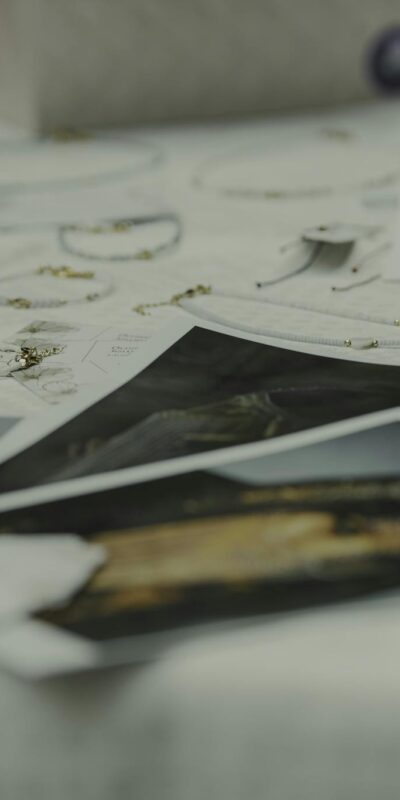 Close up of Photographs and Jewelry