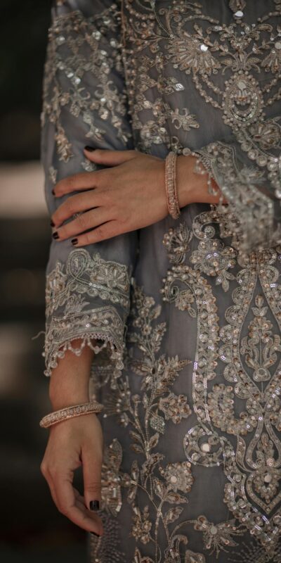 Close up of Woman in Decorated Clothes