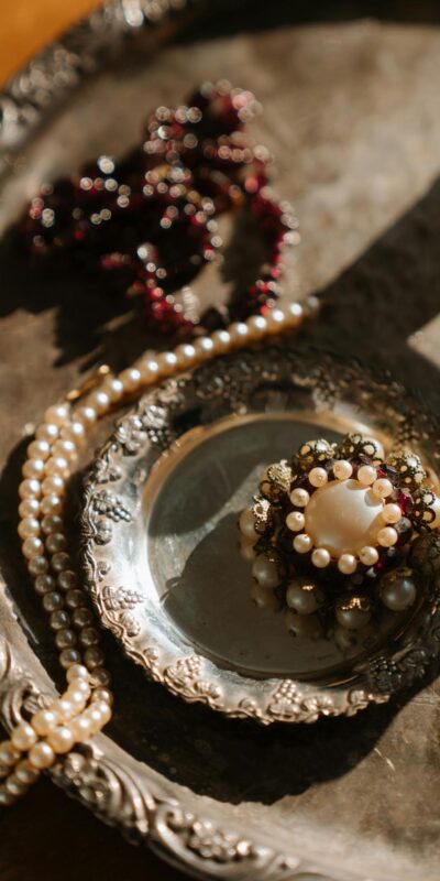 Gold and Black Beaded Bracelet
