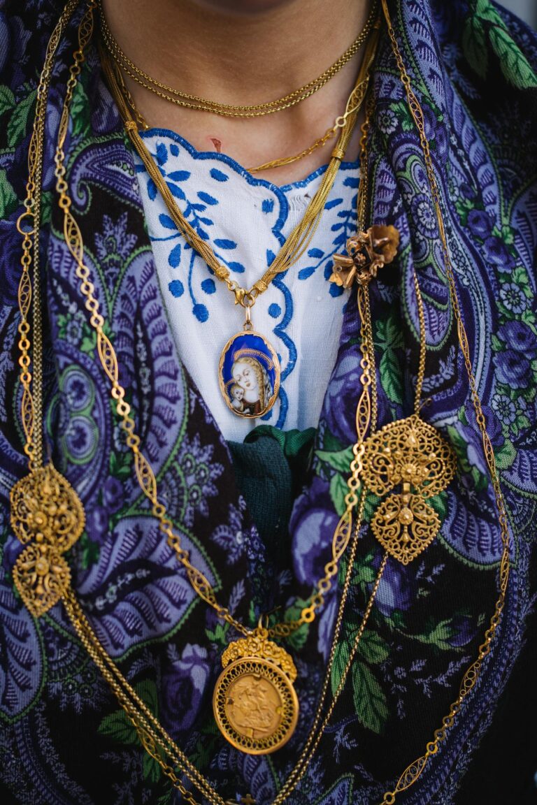 Necklaces on a Woman